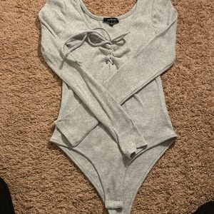grey body suit NEW